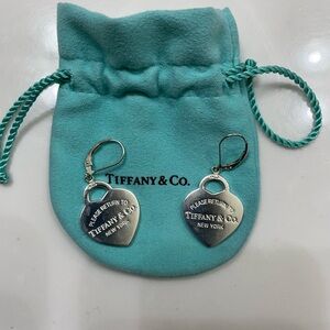 RARE & Vintage Tiffany & Co. Return to Tiffany Silver Heart Dangling Earrings